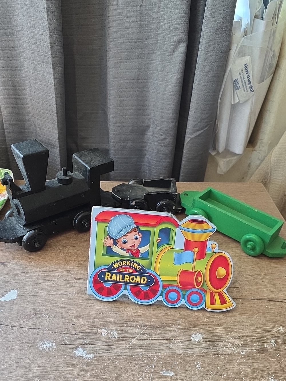 Kids Colorful Train Puzzle Toy - Green & Black